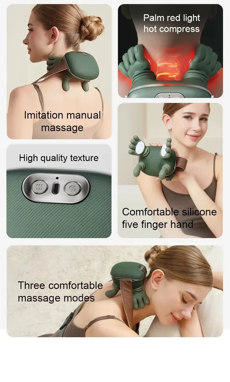 NeckEase™ Shiatsu Massager | Deep Tissue Massage with Soothing Heat