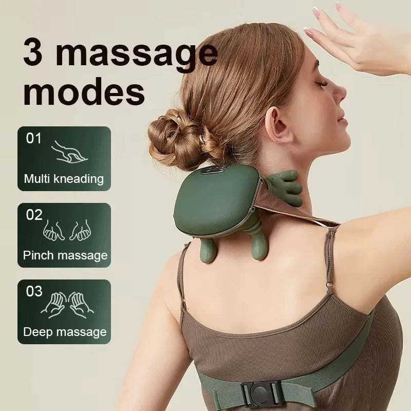 NeckEase™ Shiatsu Massager | Deep Tissue Massage with Soothing Heat