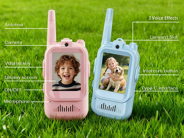 Kids Smart Video Walkie Talkies – 2 Pack with Camera, Voice & Two-Way Communication