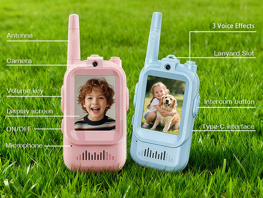 Kids Smart Video Walkie Talkies – 2 Pack with Camera, Voice & Two-Way Communication
