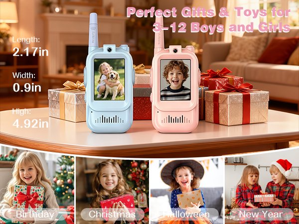 Kids Smart Video Walkie Talkies – 2 Pack with Camera, Voice & Two-Way Communication